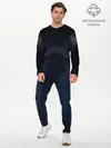 Мужской лонгслив базовый / Абстракция полос (P007_P004ooo1655185, P004ooo1655185)