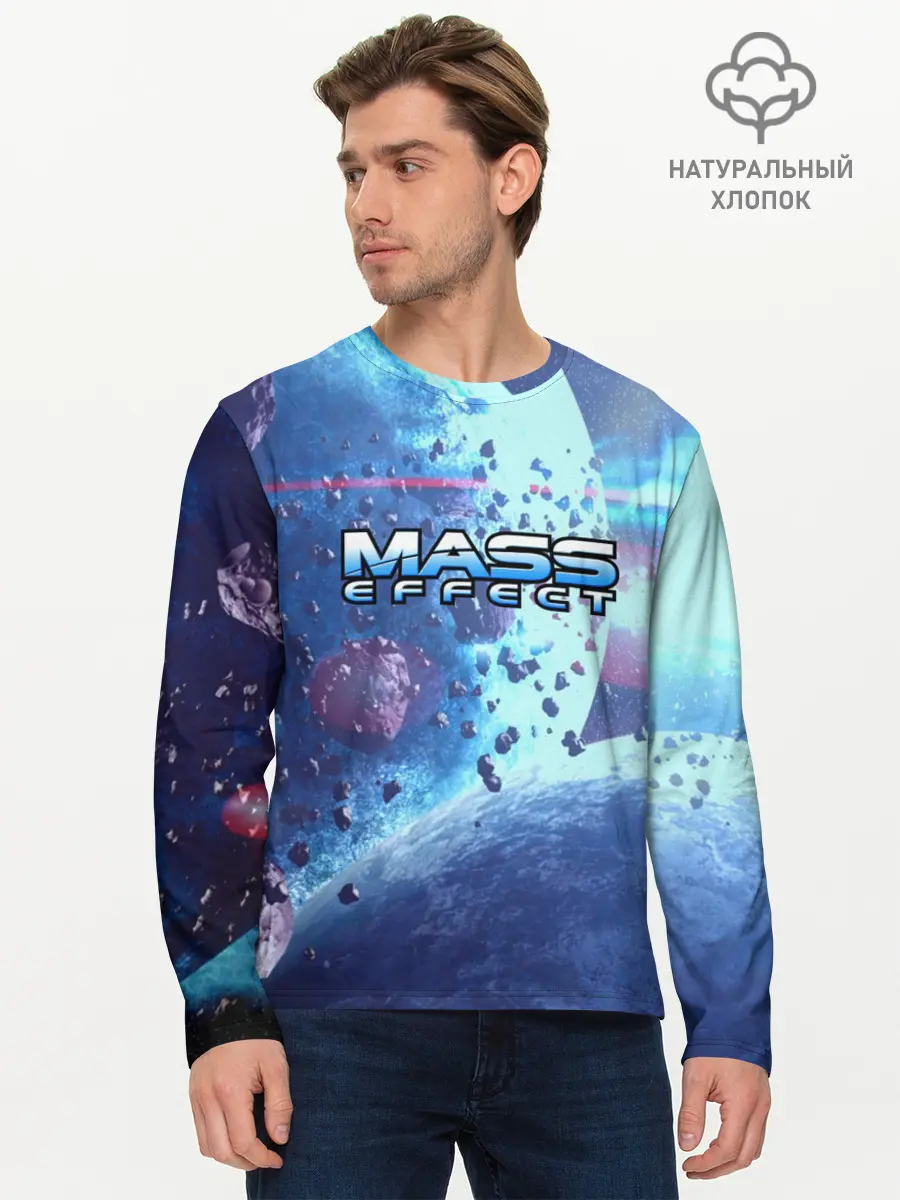 Мужской лонгслив базовый / MASS EFFECT (P007_P004ooo1655273, P004ooo1655273)
