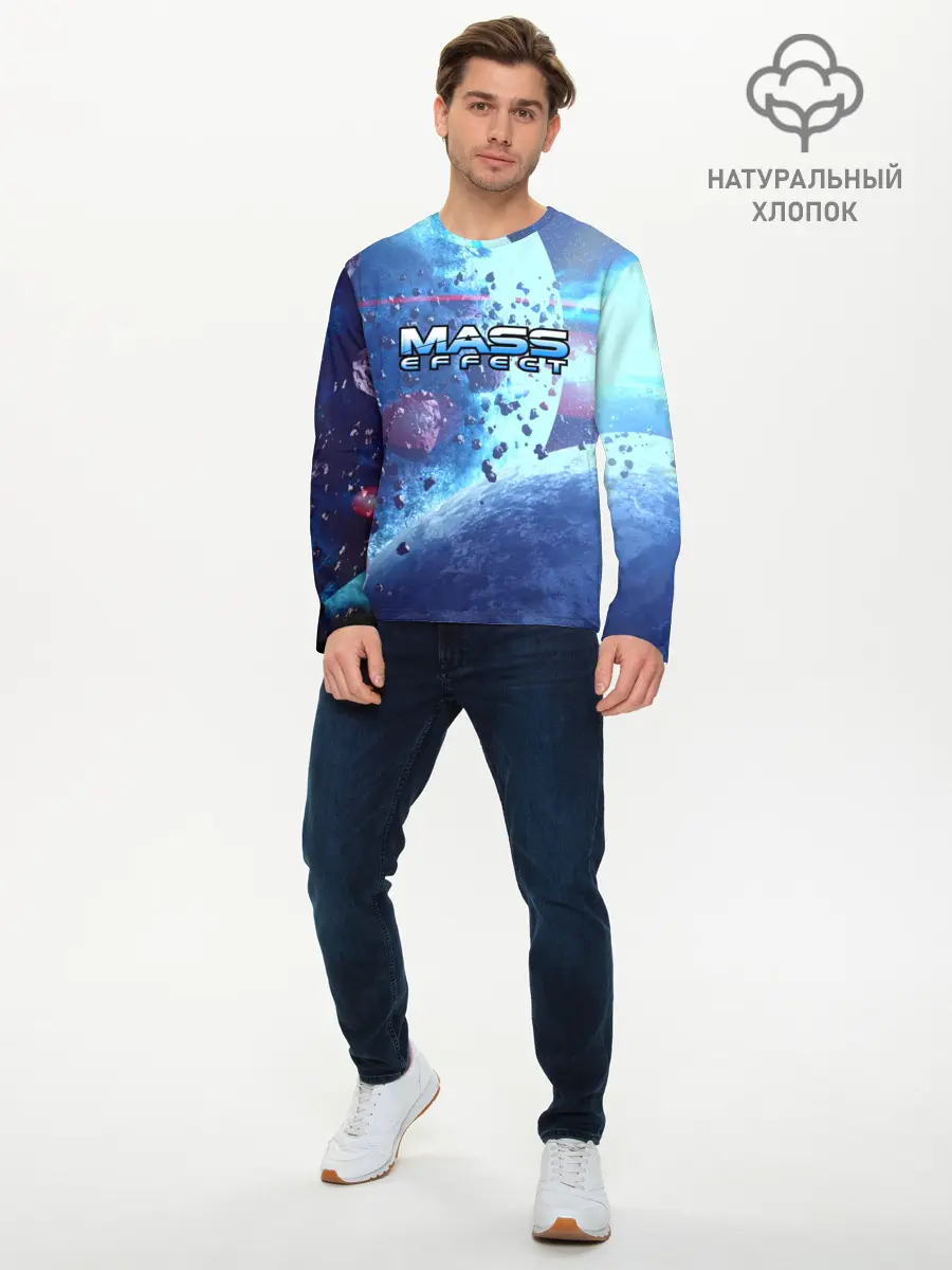 Мужской лонгслив базовый / MASS EFFECT (P007_P004ooo1655273, P004ooo1655273)