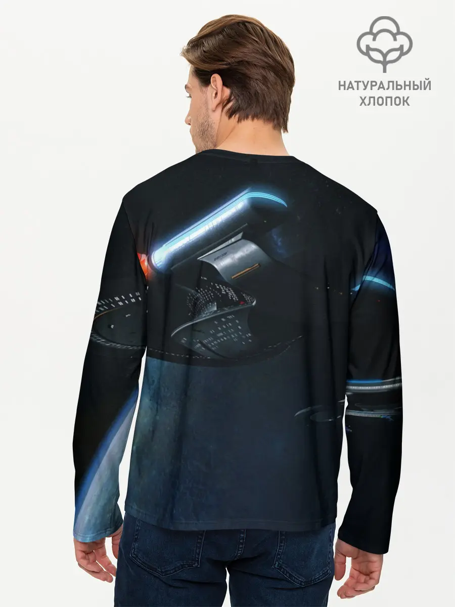 Мужской лонгслив базовый / MASS EFFECT N7 (P007_P004ooo1655783, P004ooo1655783)