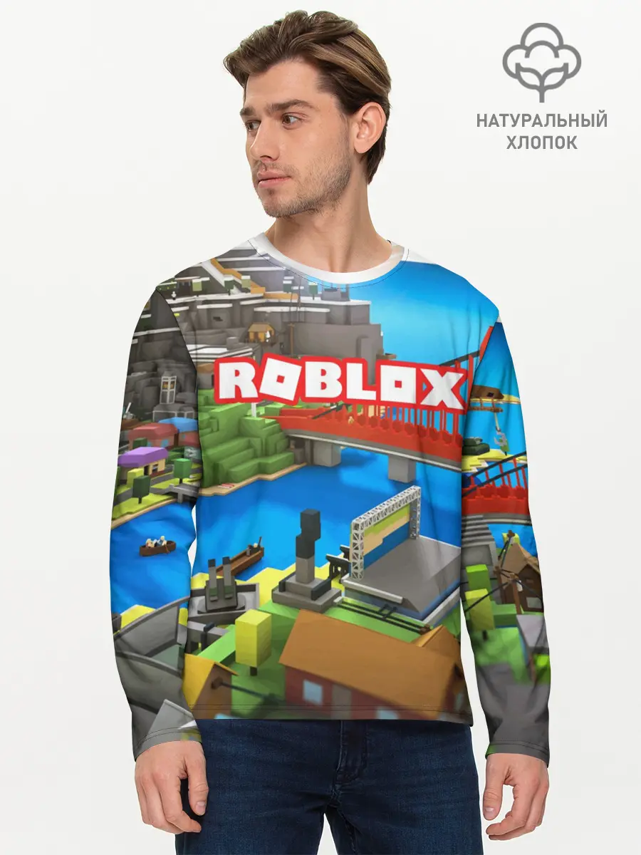 Мужской лонгслив базовый / ROBLOX (P007_P004ooo1654487, P004ooo1654487)