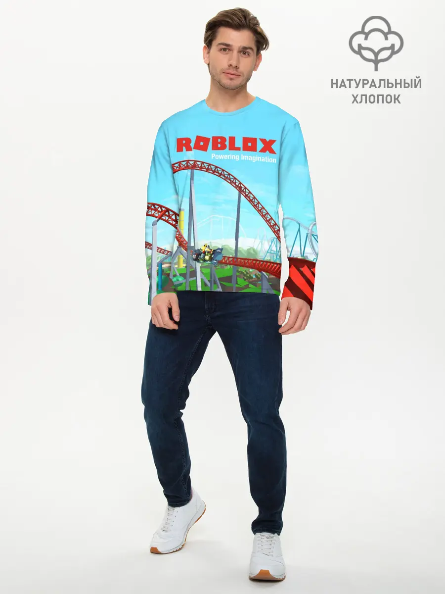 Мужской лонгслив базовый / ROBLOX: Powering Imagination (P007_P004ooo1654707, P004ooo1654707)