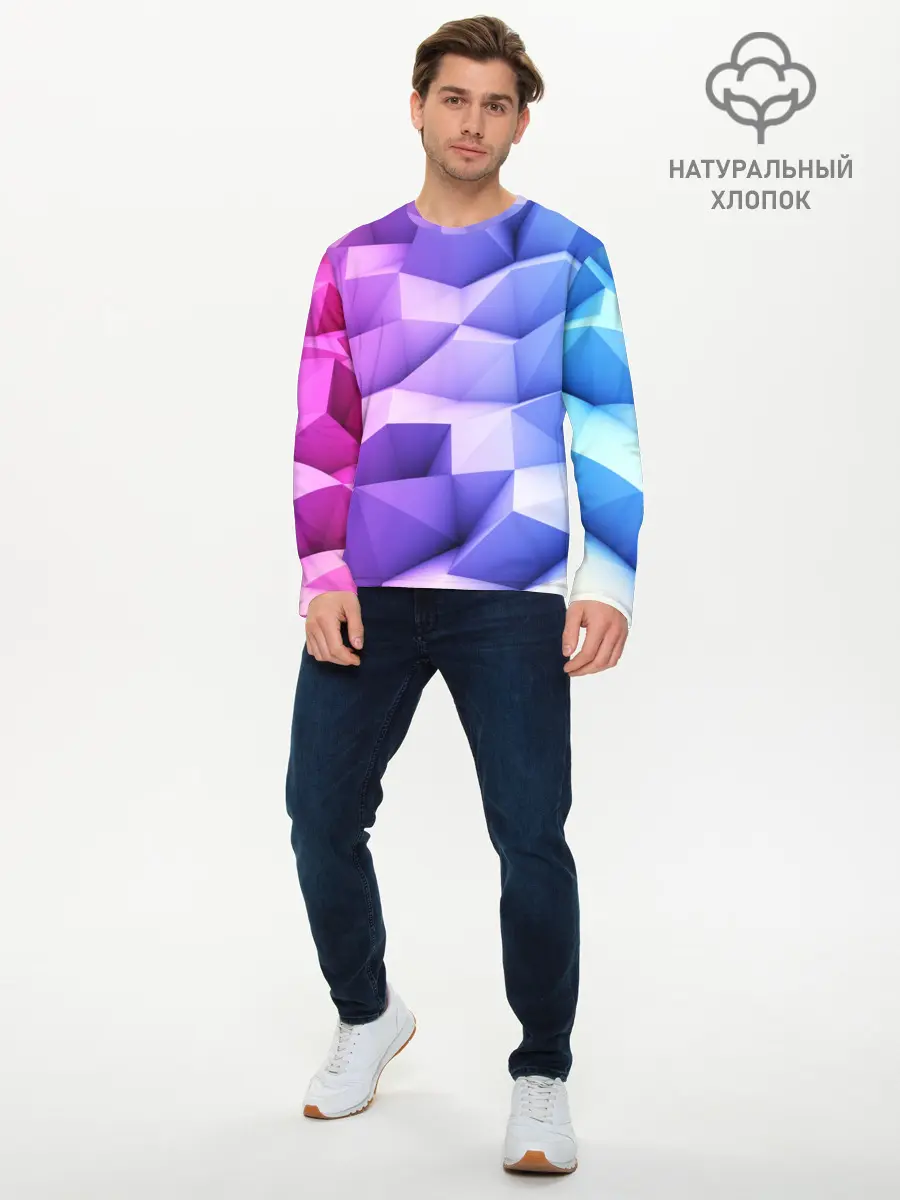 Мужской лонгслив базовый / Текстура (P007_P004ooo1657139, P004ooo1657139)