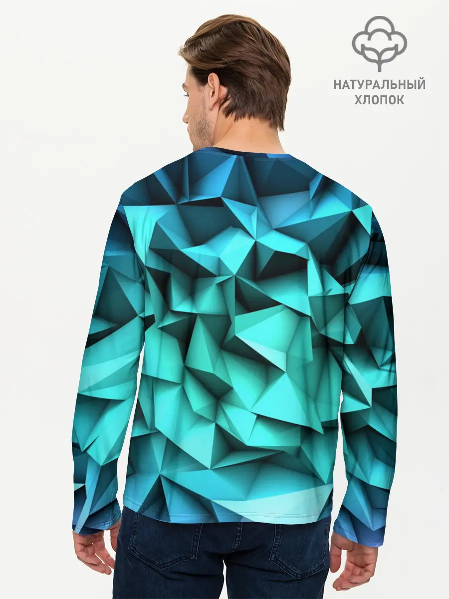 Мужской лонгслив базовый / abstraction geometry (P007_P004ooo1657165, P004ooo1657165)