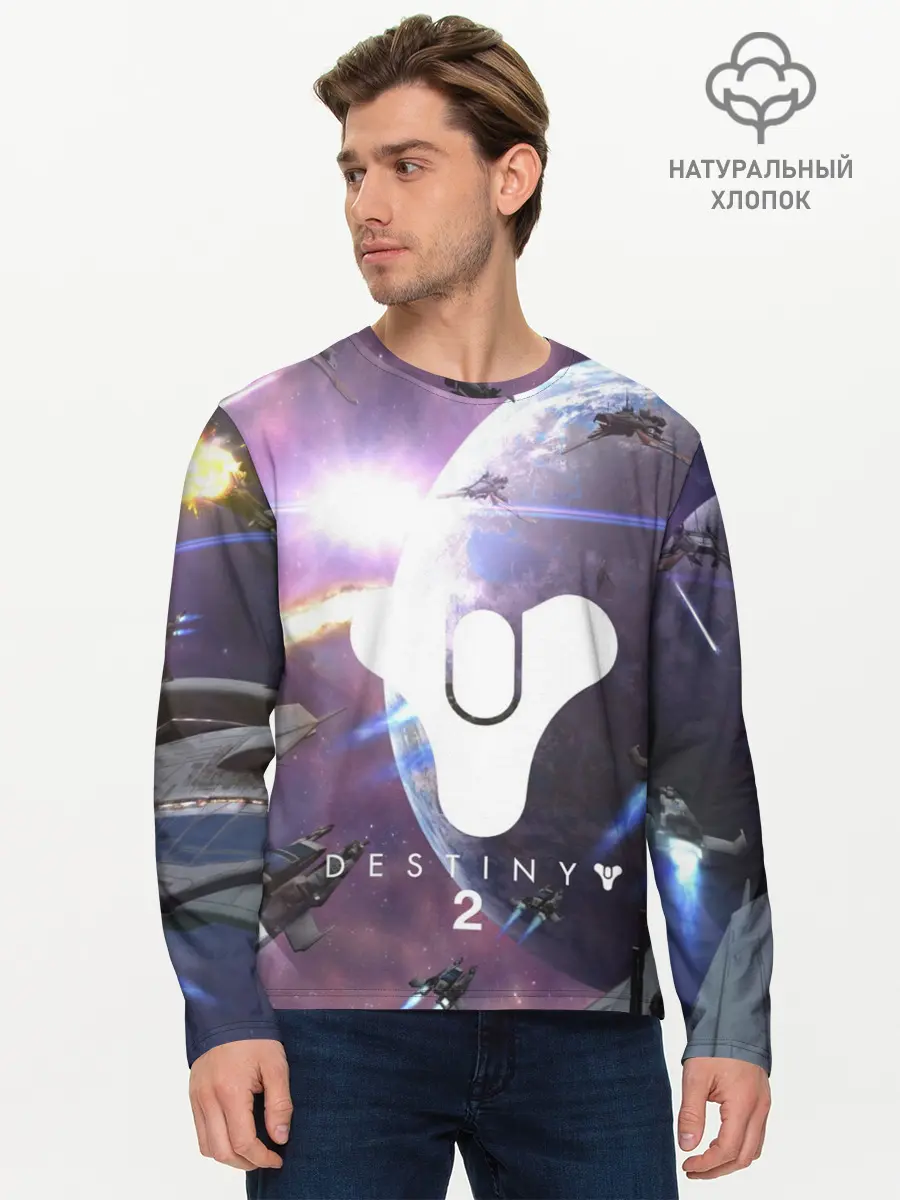 Мужской лонгслив базовый / DESTINY 2 (P007_P004ooo1657061, P004ooo1657061)