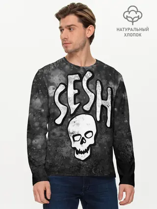 Мужской лонгслив базовый / SESH Team (P007_P004ooo1659127, P004ooo1659127)