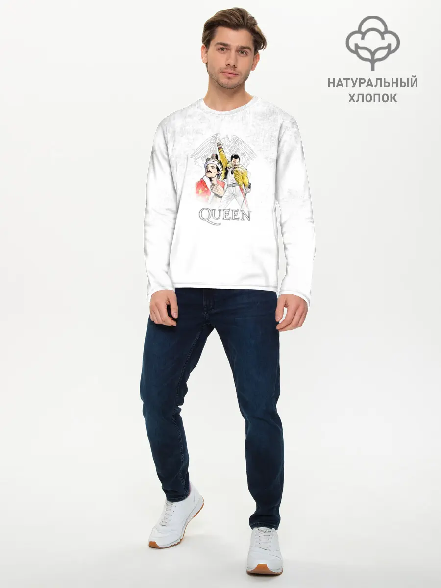 Мужской лонгслив базовый / Queen (P007_P004ooo1660287, P004ooo1660287)