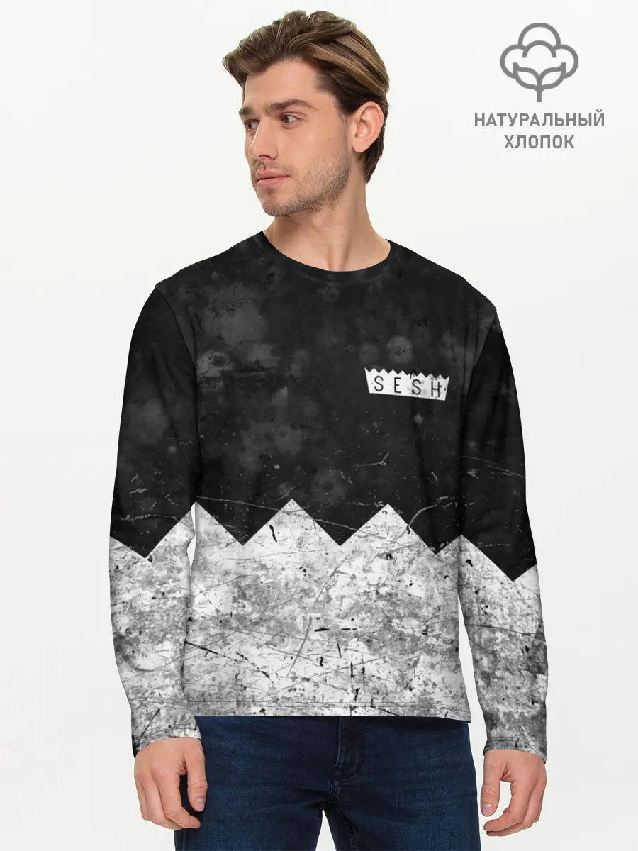 Мужской лонгслив базовый / BONES: SESH Team (P007_P004ooo1659013, P004ooo1659013)