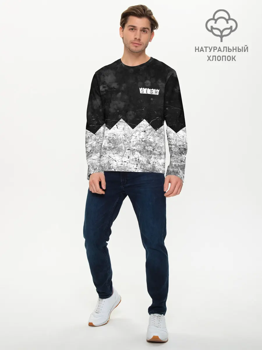 Мужской лонгслив базовый / BONES: SESH Team (P007_P004ooo1659013, P004ooo1659013)