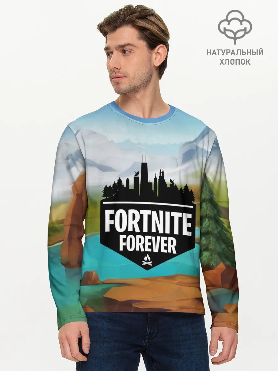Мужской лонгслив базовый / Fortnite Forever (P007_P004ooo1663061, P004ooo1663061)