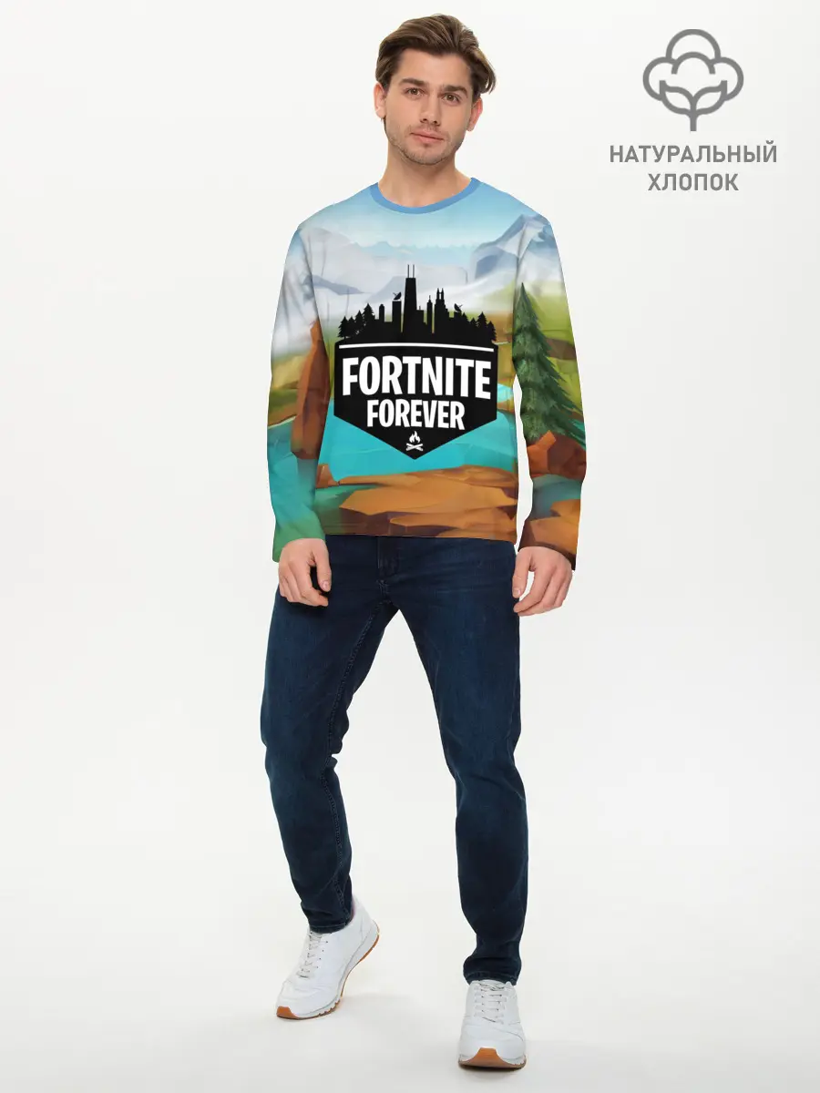 Мужской лонгслив базовый / Fortnite Forever (P007_P004ooo1663061, P004ooo1663061)