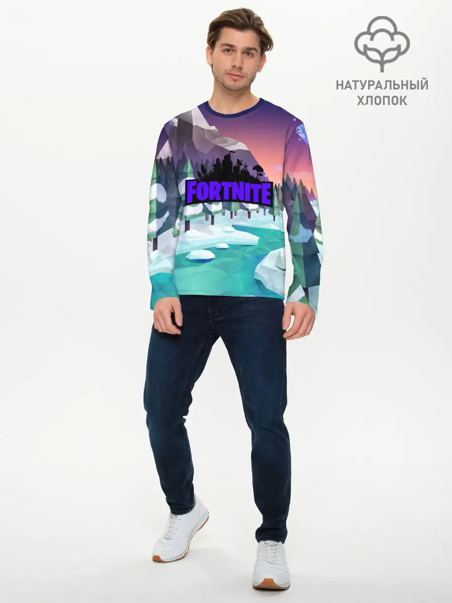 Мужской лонгслив базовый / fortnite (P007_P004ooo1663063, P004ooo1663063)