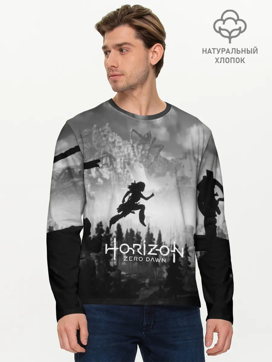 Мужской лонгслив базовый / Horizon Zero Dawn (P007_P004ooo1668827, P004ooo1668827)