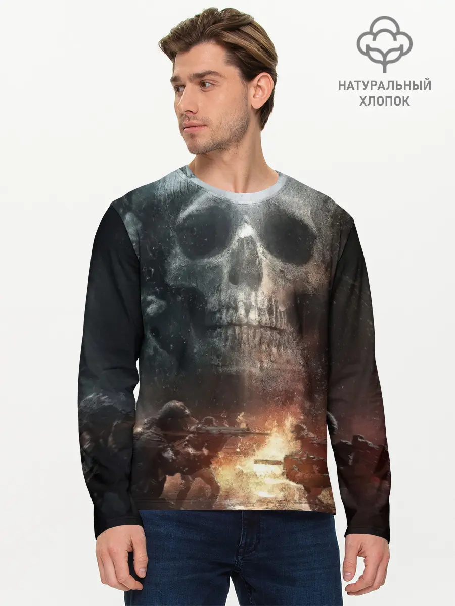 Мужской лонгслив базовый / Battlefield Череп (P007_P004ooo1667689, P004ooo1667689)