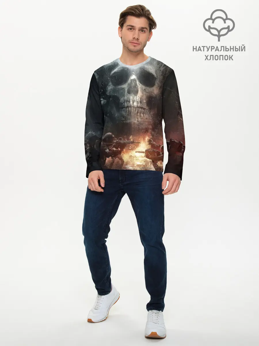 Мужской лонгслив базовый / Battlefield Череп (P007_P004ooo1667689, P004ooo1667689)