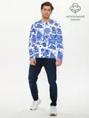 Мужской лонгслив базовый / Сибирская гжель (P007_P004ooo1667953, P004ooo1667953)