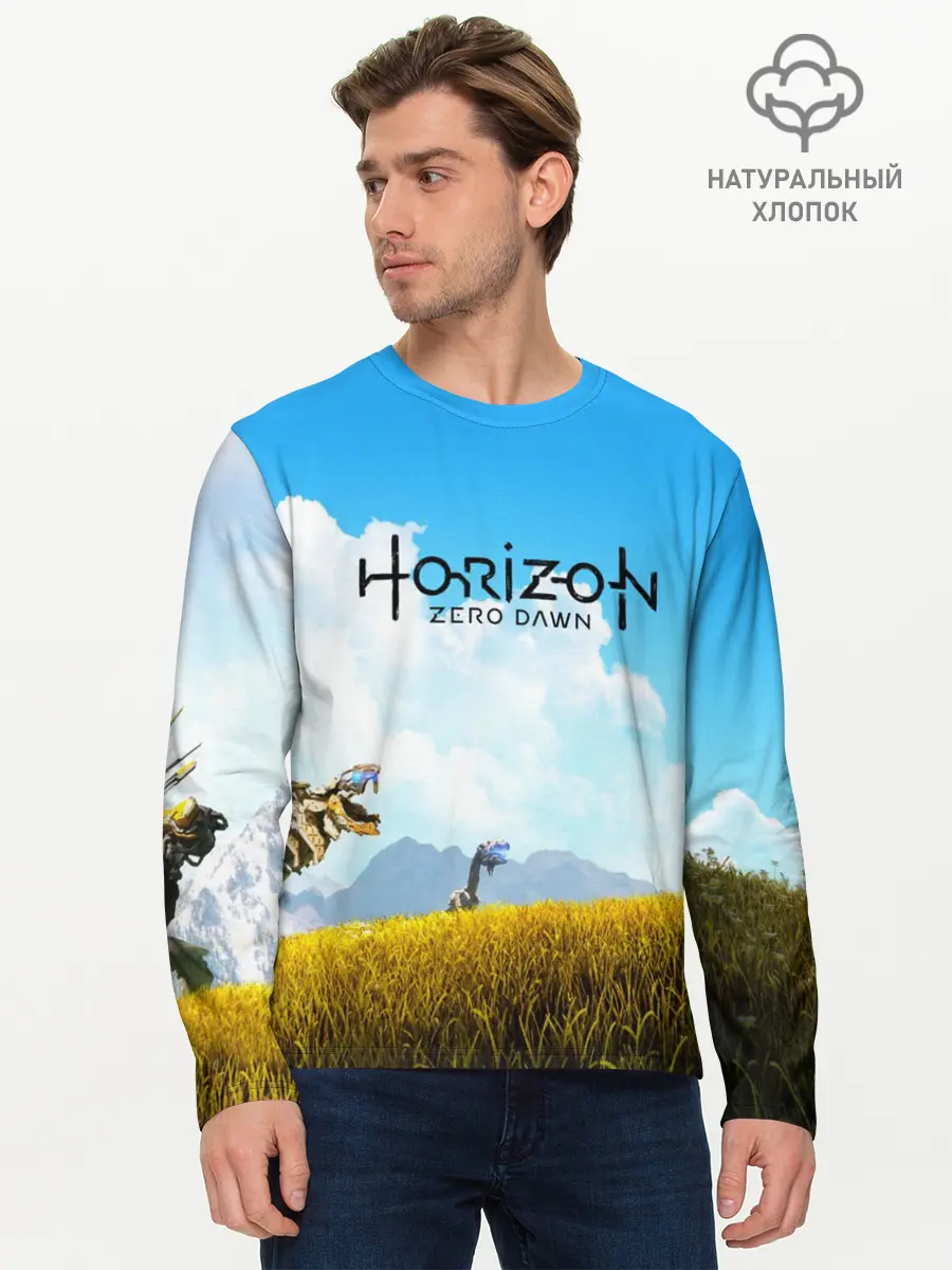 Мужской лонгслив базовый / Horizon Zero Dawn (P007_P004ooo1668465, P004ooo1668465)