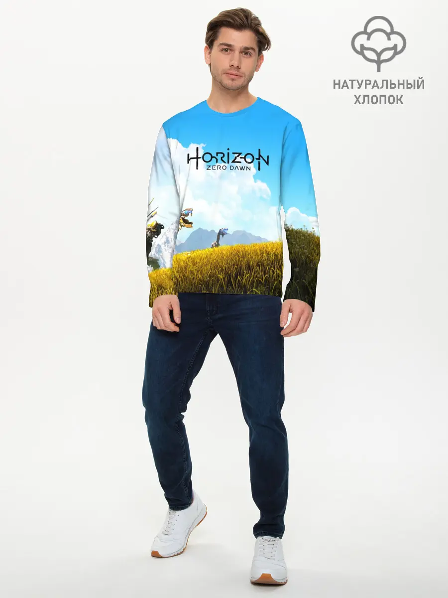 Мужской лонгслив базовый / Horizon Zero Dawn (P007_P004ooo1668465, P004ooo1668465)