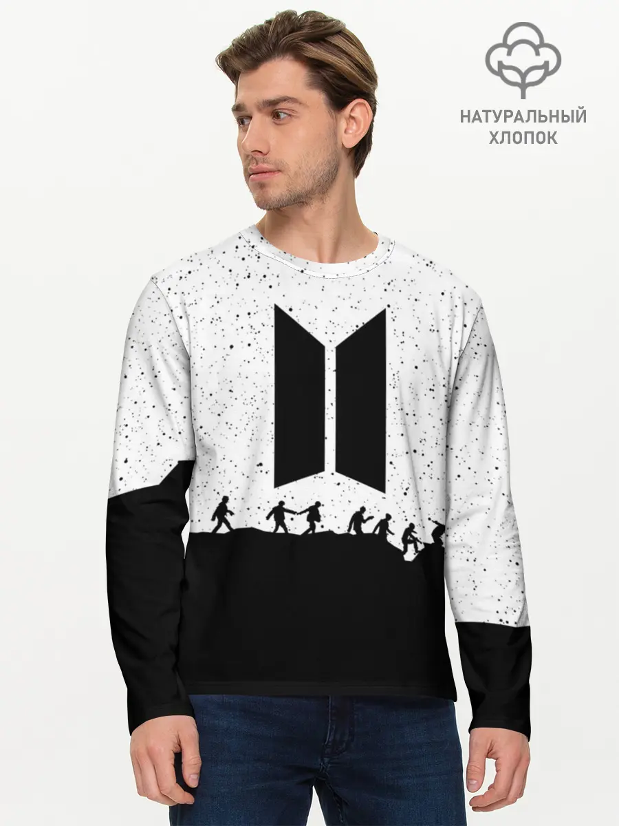 Мужской лонгслив базовый / BTS STARS | БТС ЗВЁЗДЫ (P007_P004ooo1672651, P004ooo1672651)