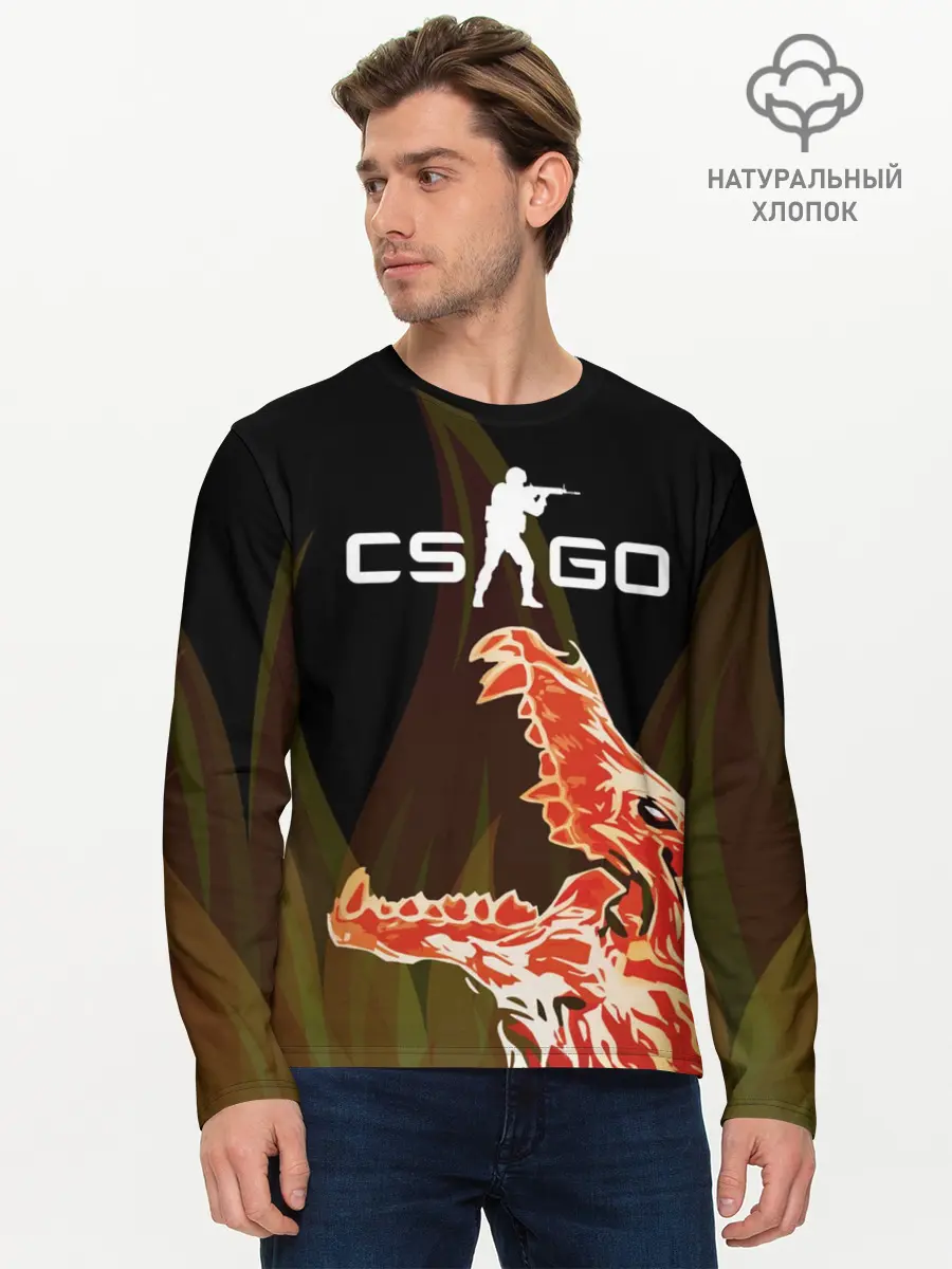 Мужской лонгслив базовый / CS:GO - Howl (P007_P004ooo1673375, P004ooo1673375)