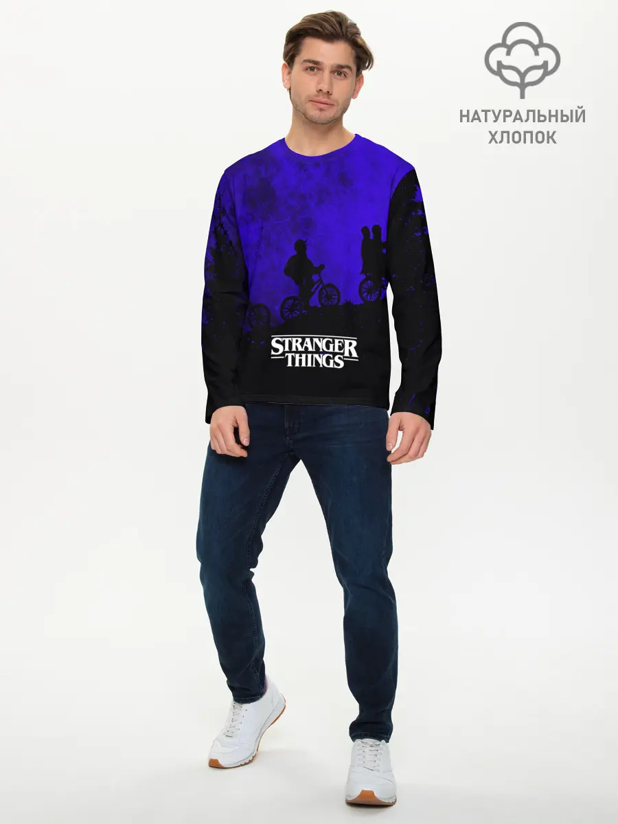Мужской лонгслив базовый / Очень странные дела (P007_P004ooo1674097, P004ooo1674097)