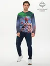 Мужской лонгслив базовый / Дед мороз и снеговики-зомби (P007_P004ooo1674147, P004ooo1674147)