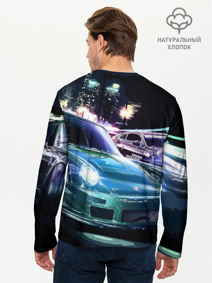 Мужской лонгслив базовый / Need for Speed (P007_P004ooo1673381, P004ooo1673381)