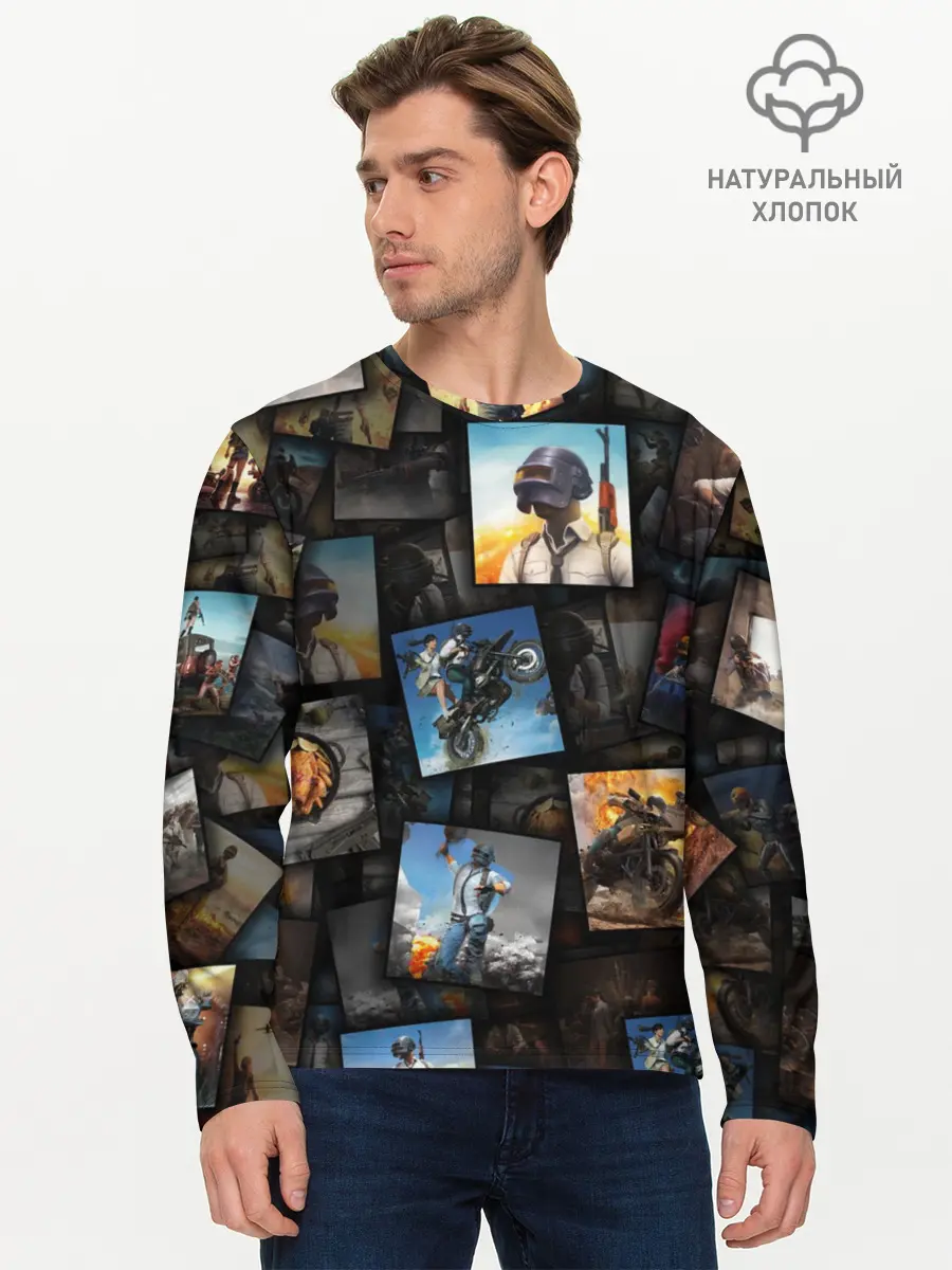 Мужской лонгслив базовый / PUBG (P007_P004ooo1677293, P004ooo1677293)