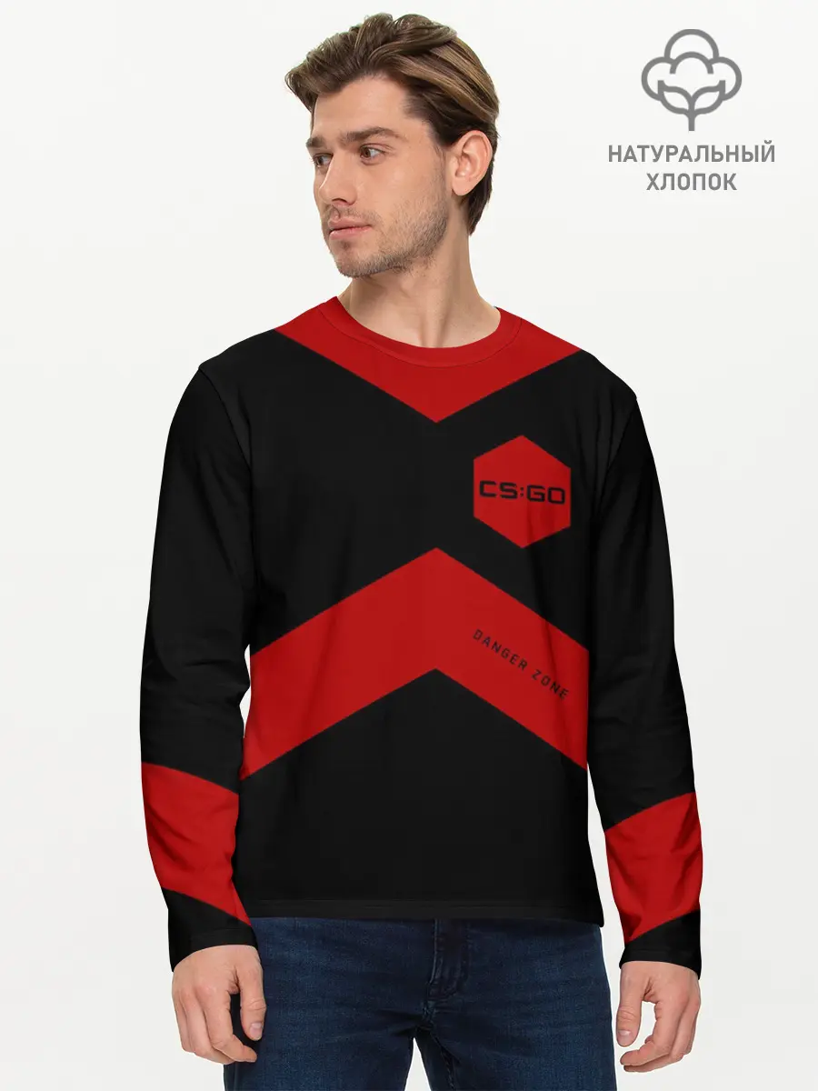Мужской лонгслив базовый / CS:GO - Danger Zone (P007_P004ooo1675749, P004ooo1675749)