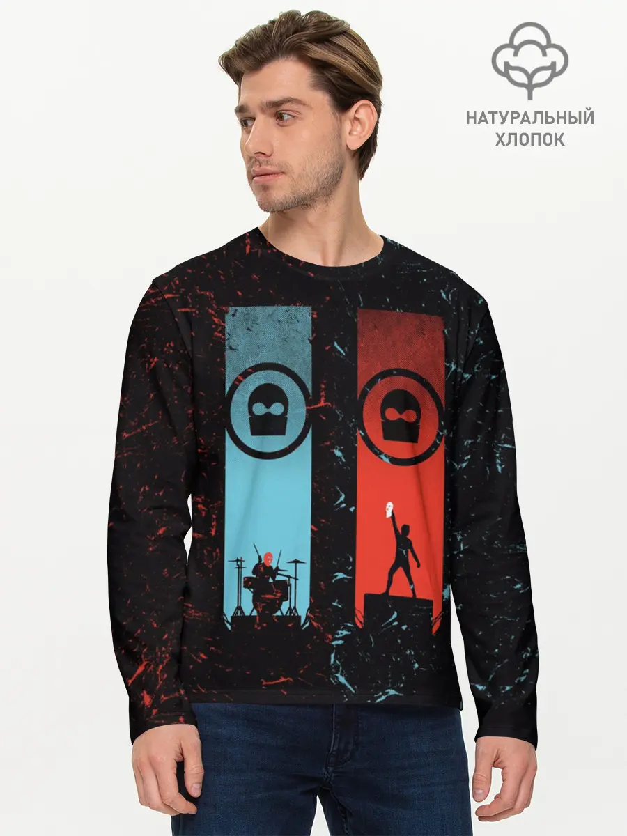Мужской лонгслив базовый / Twenty One Pilots (P007_P004ooo1678903, P004ooo1678903)