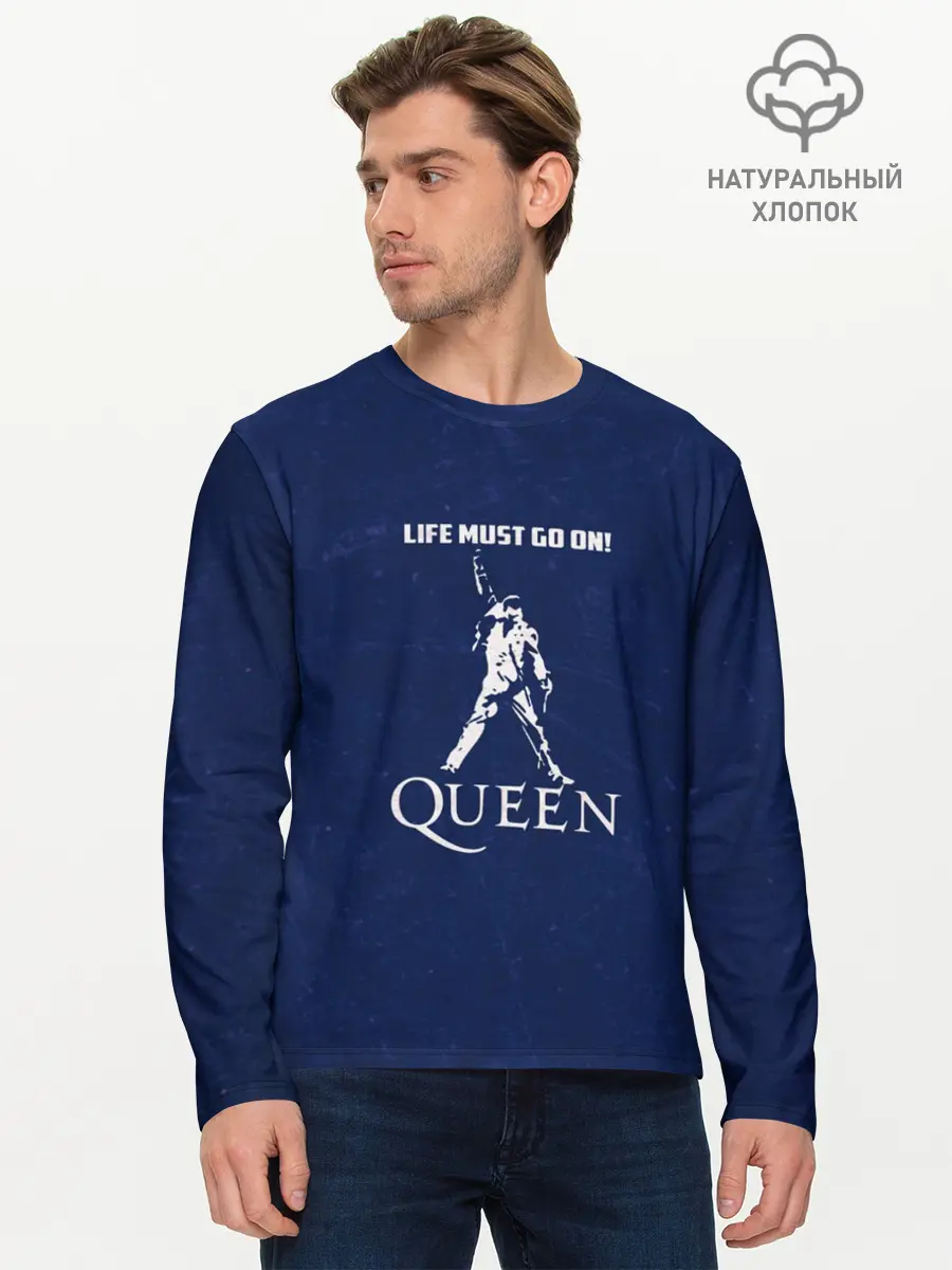 Мужской лонгслив базовый / Queen (P007_P004ooo1679219, P004ooo1679219)