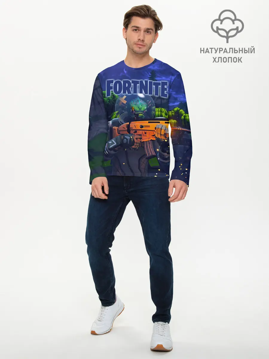 Мужской лонгслив базовый / Fortnite (P007_P004ooo1682783, P004ooo1682783)