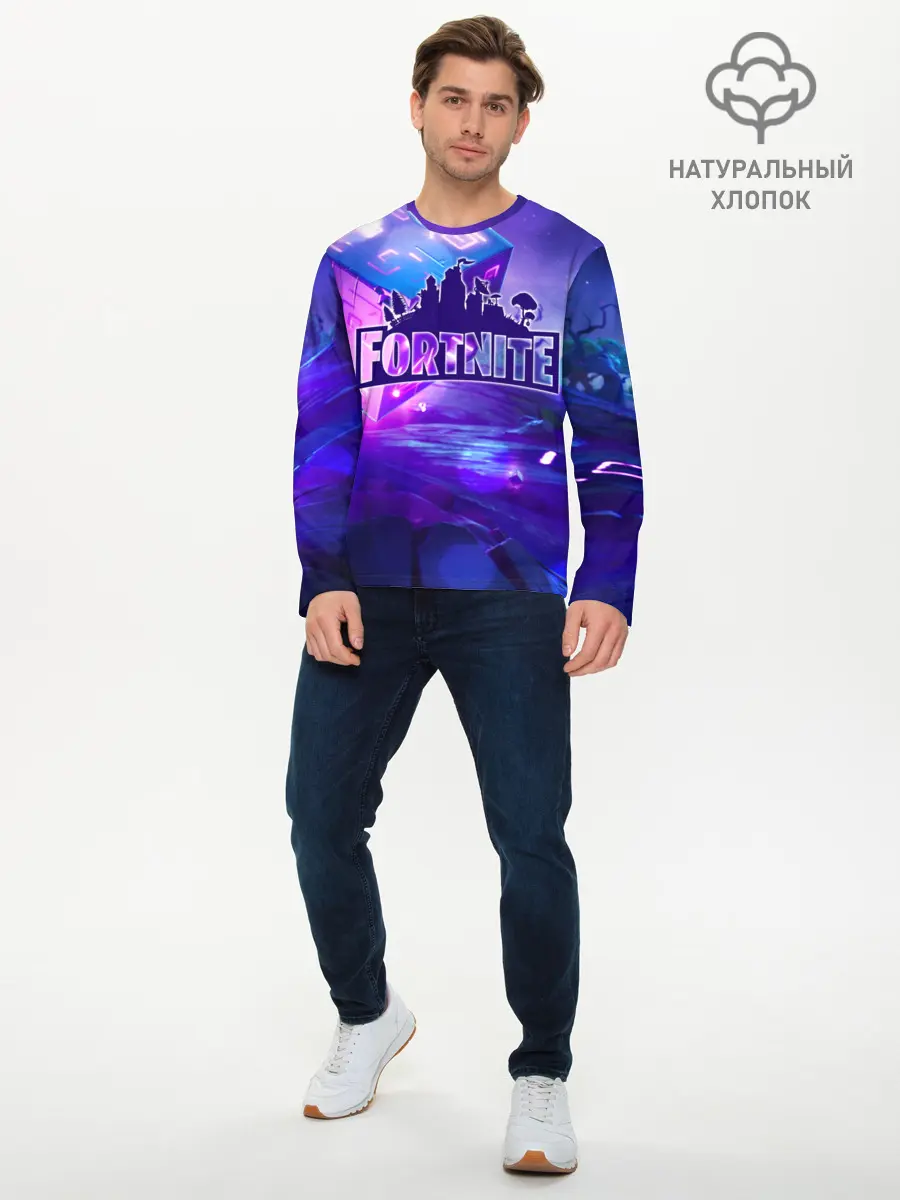 Мужской лонгслив базовый / Fortnite (P007_P004ooo1682297, P004ooo1682297)
