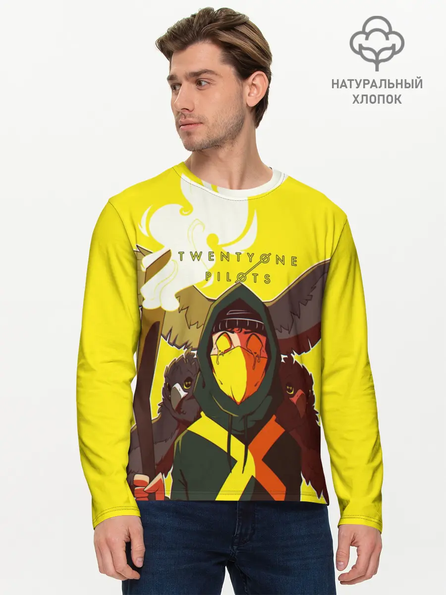 Мужской лонгслив базовый / Twenty one pilots (P007_P004ooo1683477, P004ooo1683477)