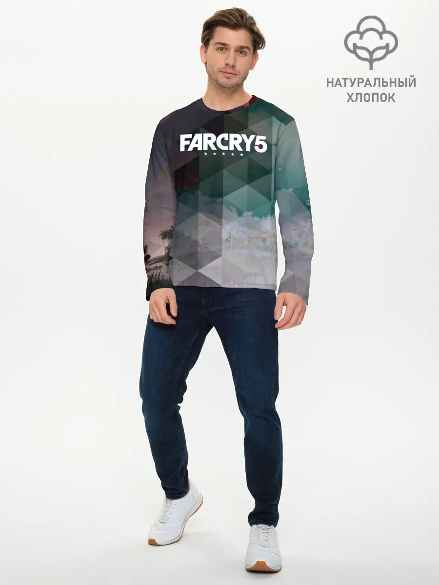 Мужской лонгслив базовый / FarCry polygon (P007_P004ooo1685573, P004ooo1685573)
