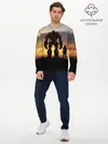 Мужской лонгслив базовый / Бамблби и Чарли на закате (P007_P004ooo1686081, P004ooo1686081)