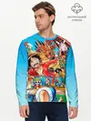 Мужской лонгслив базовый / куча мала One Piece (P007_P004ooo1691971, P004ooo1691971)