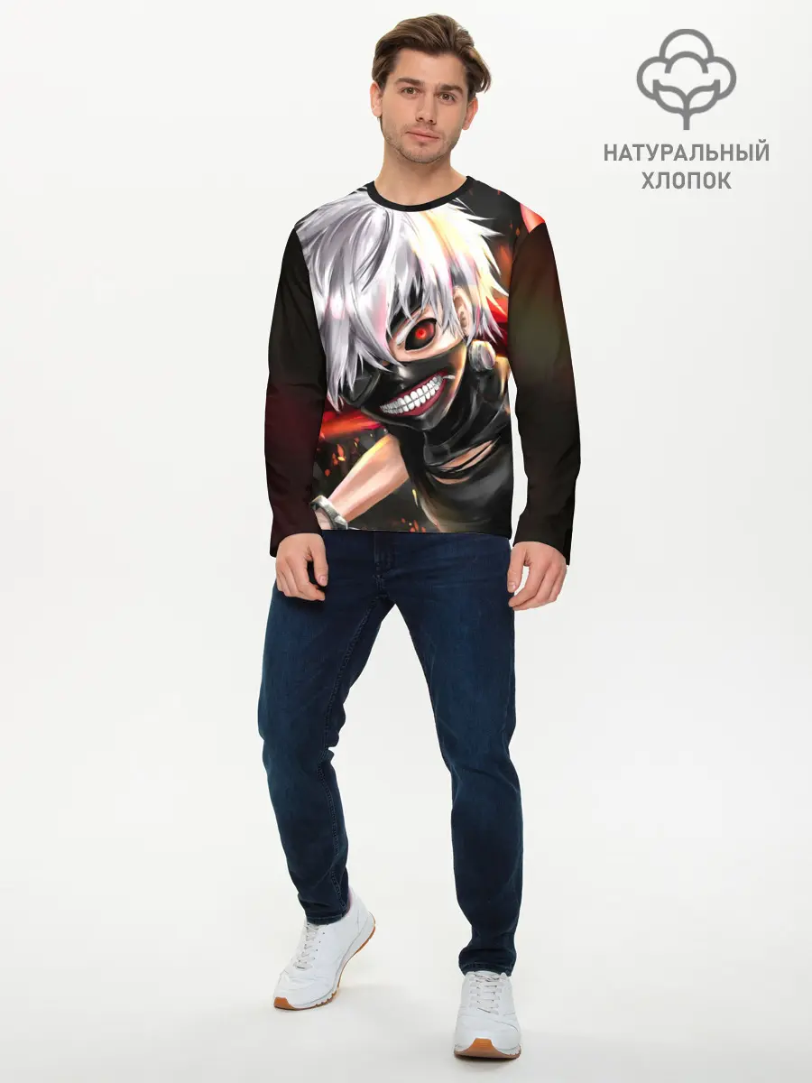 Мужской лонгслив базовый / Tokyo Ghoul (P007_P004ooo1692059, P004ooo1692059)
