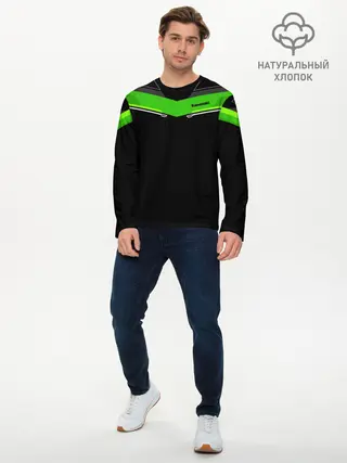 Мужской лонгслив базовый / Kawasaki club
