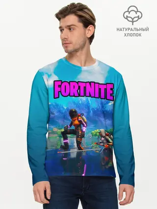 Мужской лонгслив базовый / Fortnite повозка (P007_P004ooo1693179, P004ooo1693179)