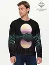 Мужской лонгслив базовый / Retro Wave (P007_P004ooo1693235, P004ooo1693235)