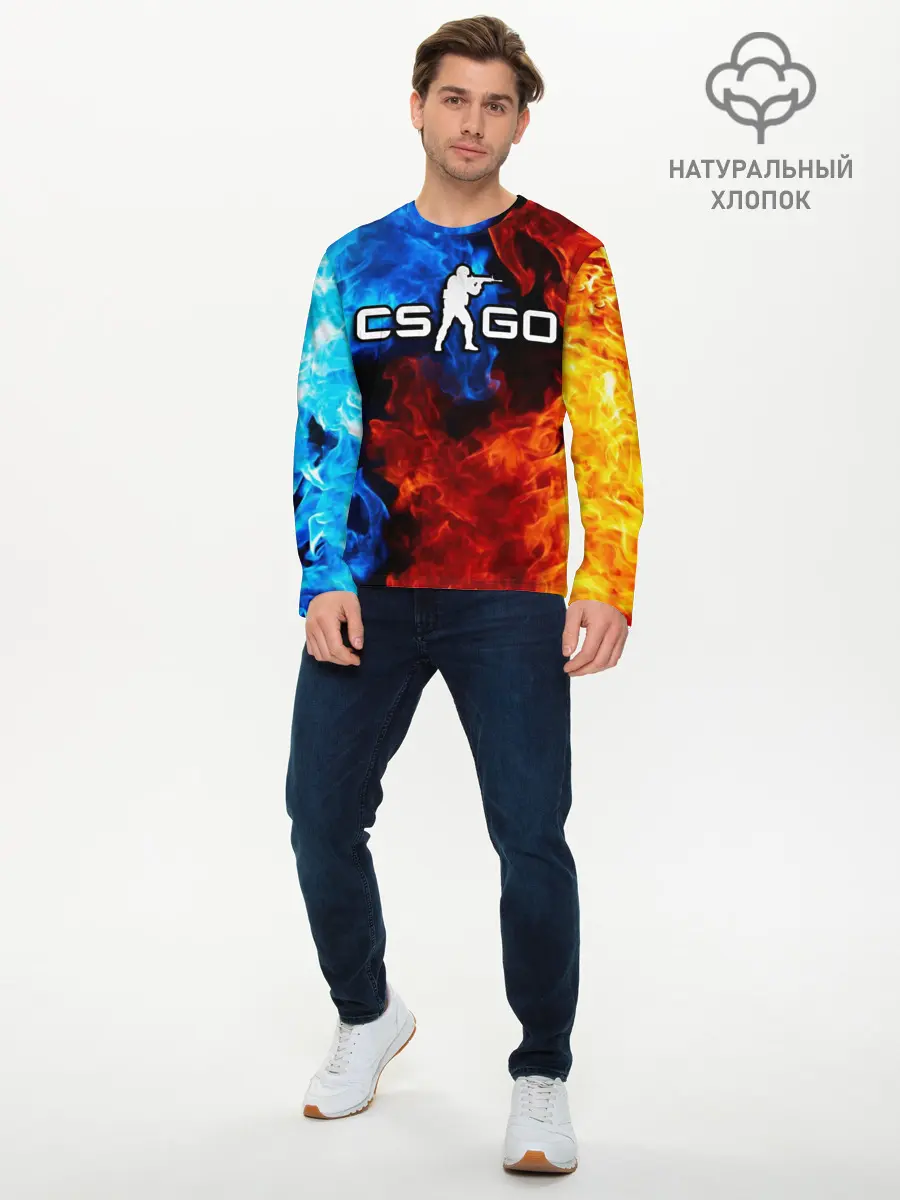 Мужской лонгслив базовый / Counter Strike (P007_P004ooo1694523, P004ooo1694523)