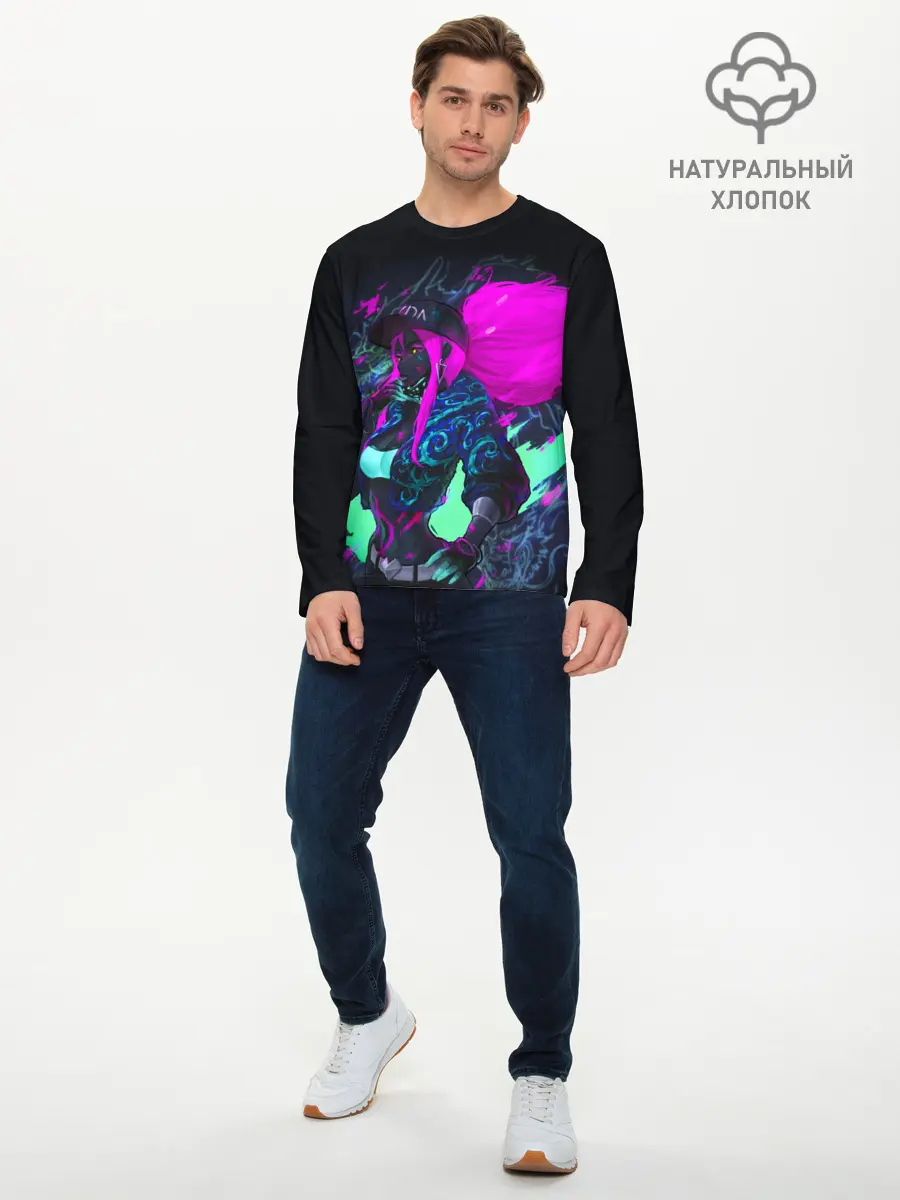 Мужской лонгслив базовый / KDA. Akali (P007_P004ooo1694097, P004ooo1694097)