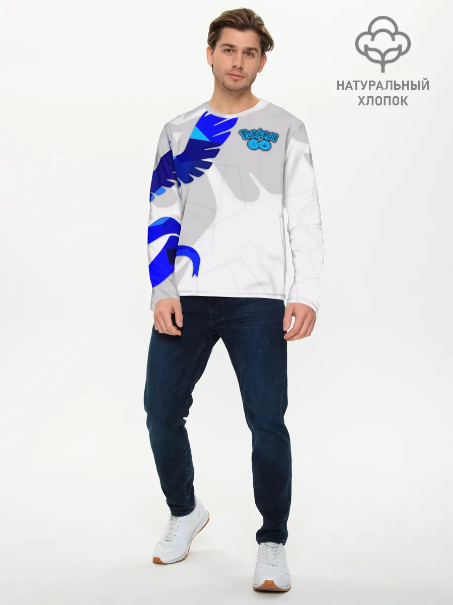 Мужской лонгслив базовый / Pokemon GO (P007_P004ooo1694261, P004ooo1694261)