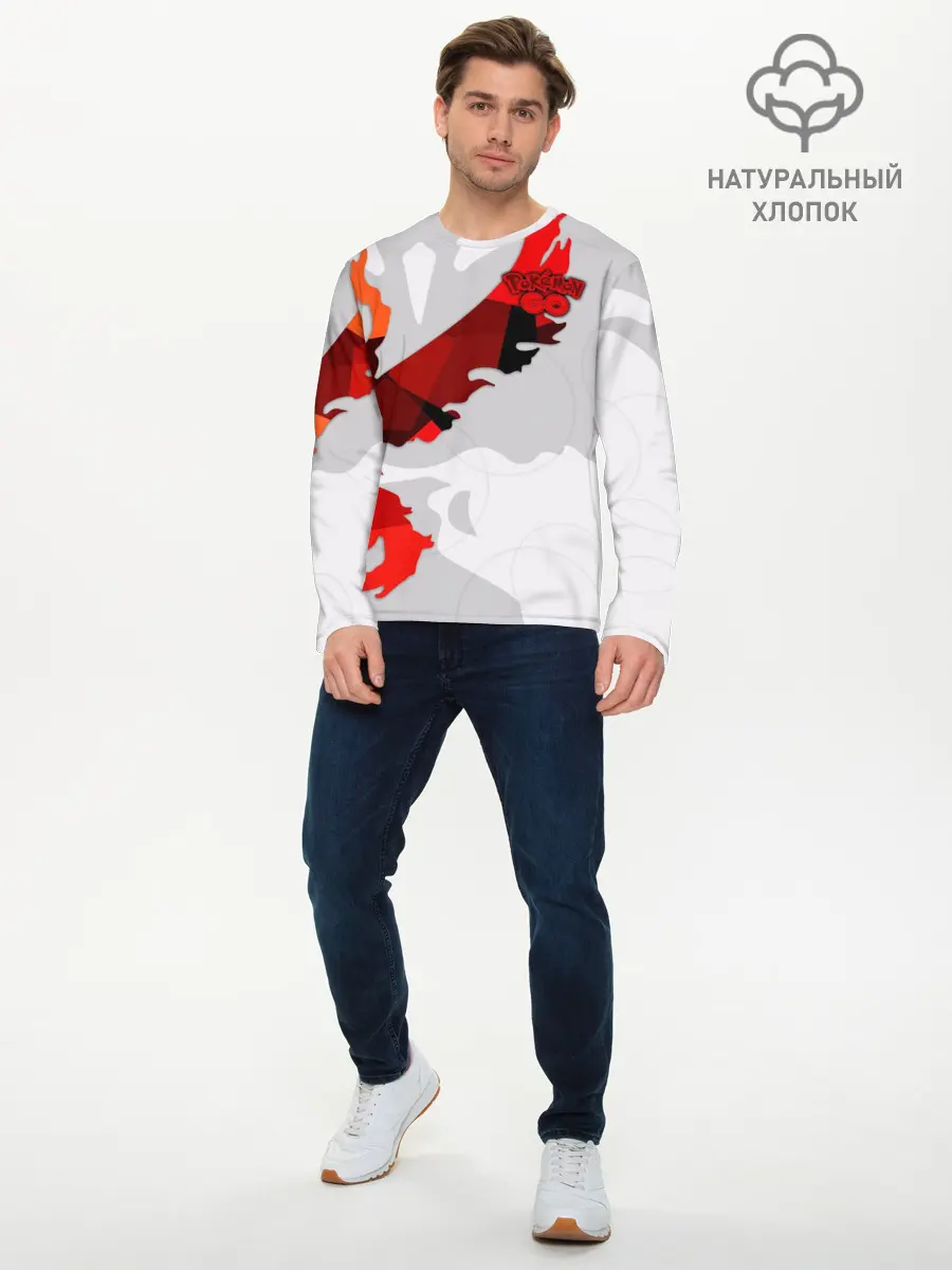 Мужской лонгслив базовый / Pokemon GO (P007_P004ooo1694287, P004ooo1694287)