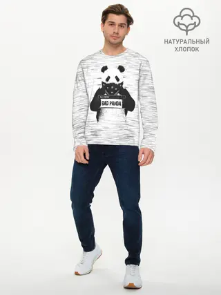 Мужской лонгслив базовый / BAD PANDA