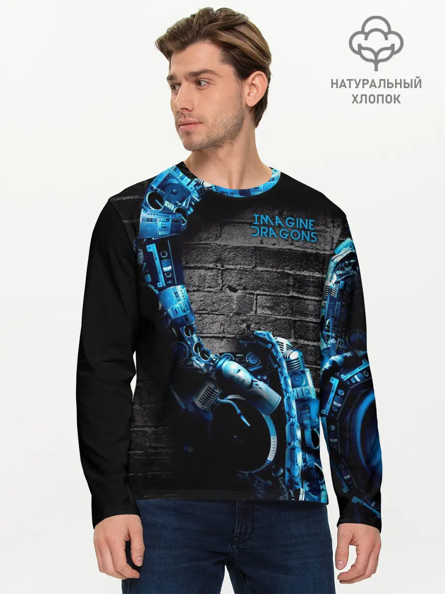 Мужской лонгслив базовый / Imagine Dragons (P007_P004ooo1696893, P004ooo1696893)