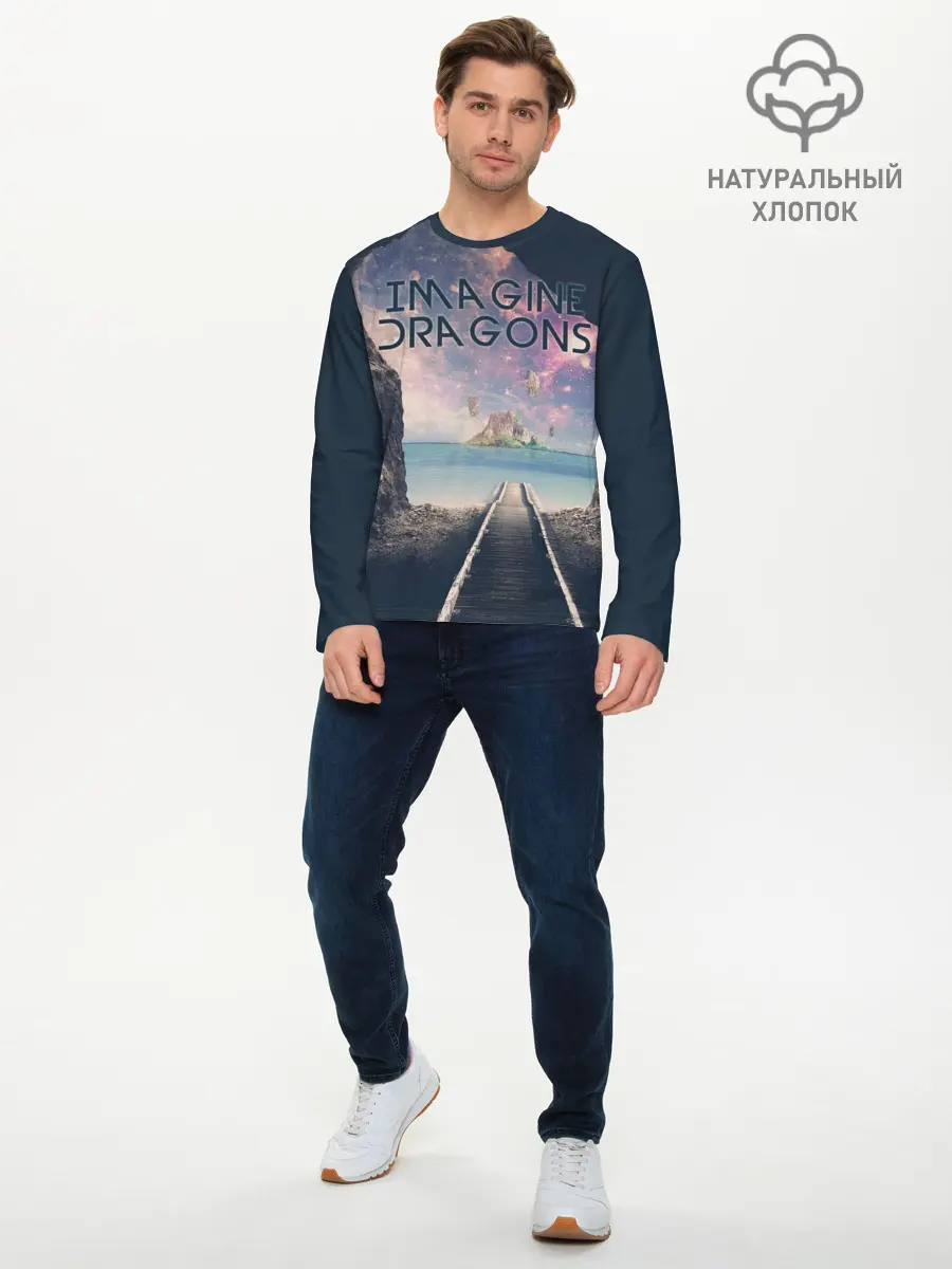 Мужской лонгслив базовый / Imagine Dragons (P007_P004ooo1696915, P004ooo1696915)