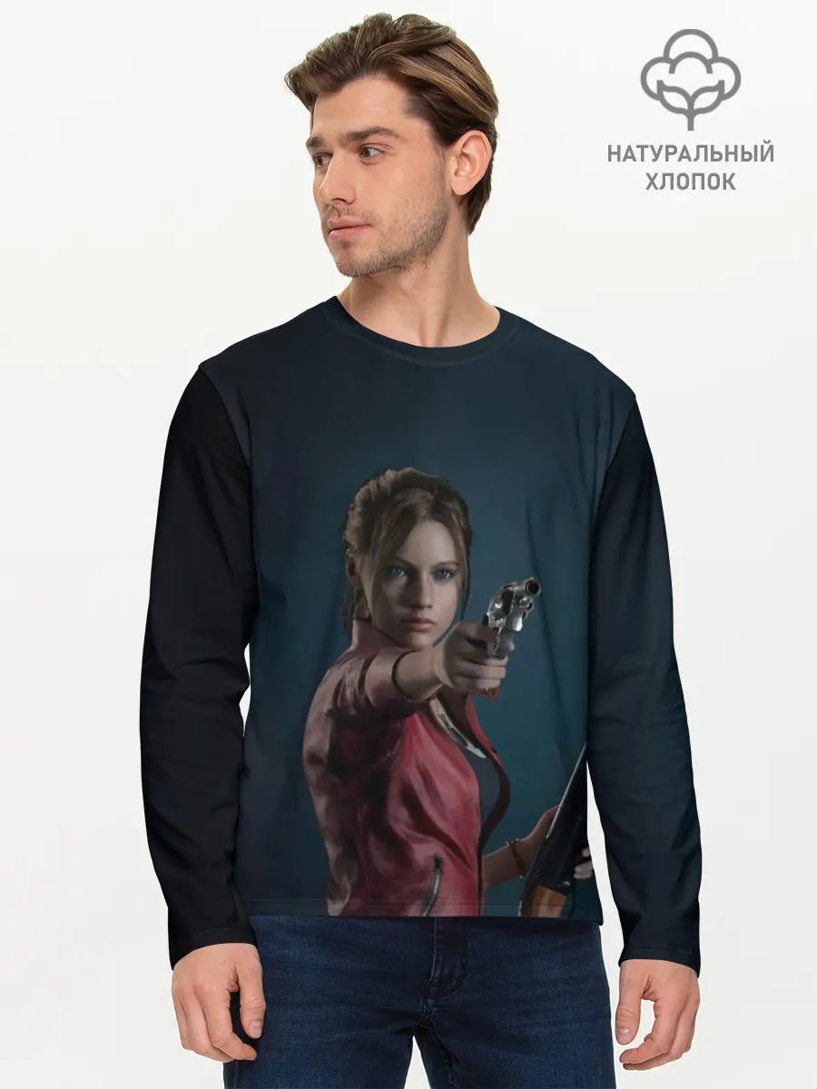 Мужской лонгслив базовый / Claire Redfield (P007_P004ooo1695689, P004ooo1695689)