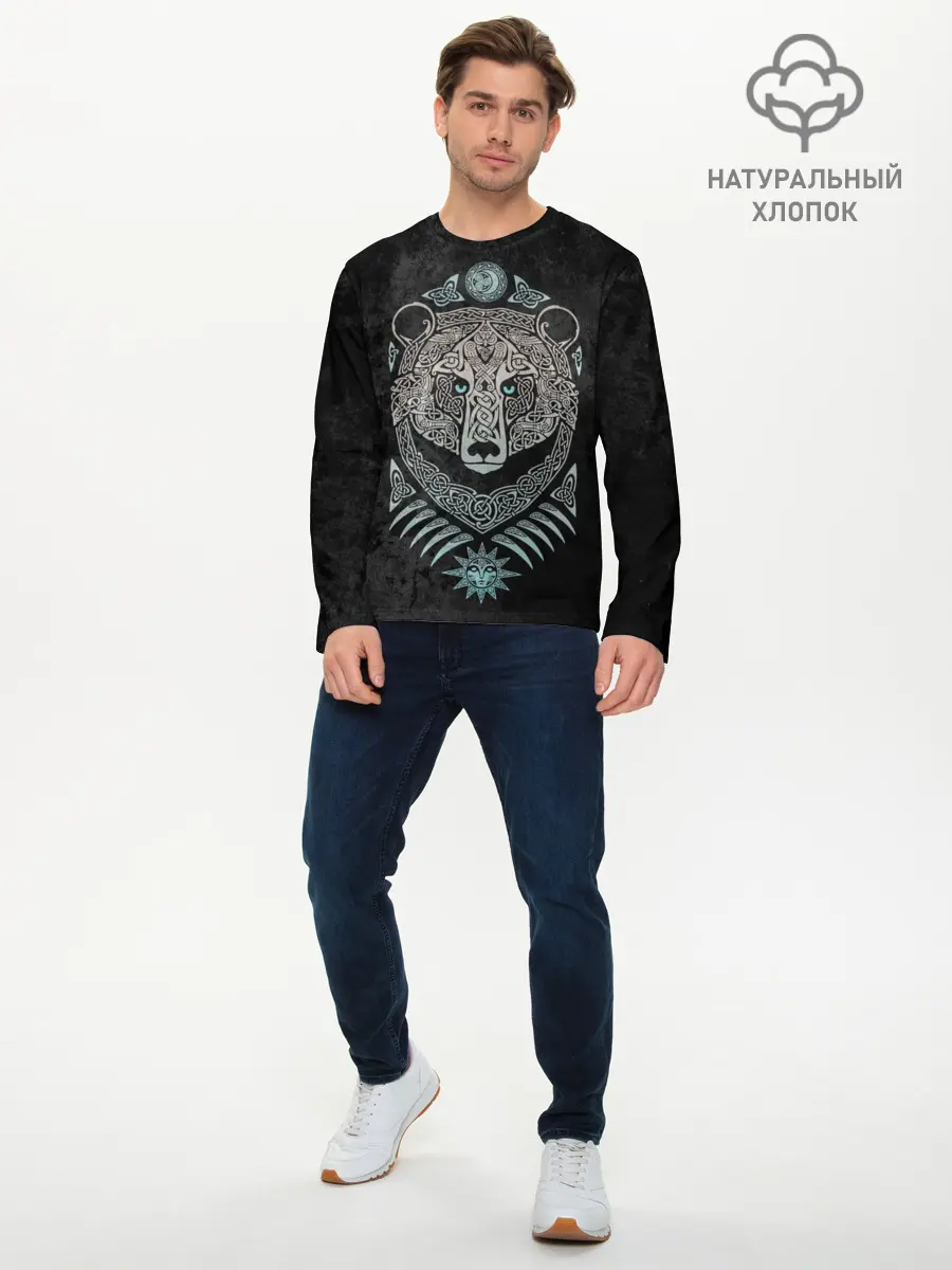 Мужской лонгслив базовый / Русь великая (P007_P004ooo1698143, P004ooo1698143)